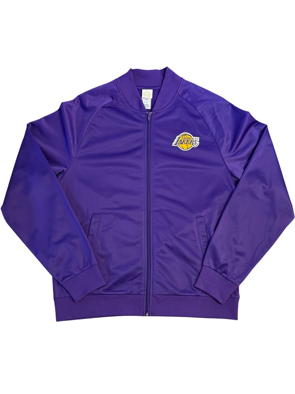Lakers Bomber Jacket Retro Zip Basketball NBA LA Los Angeles Purple Unisex Large